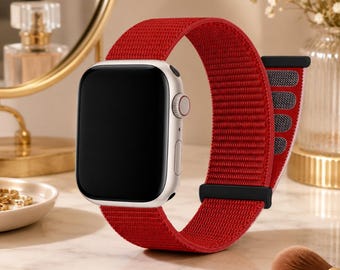 Braided Stretch Apple Watch Band, Elastic Nylon Sport Loop Strap, Compatible with Series 1-11 SE Ultra 38mm-49mm, Gift
