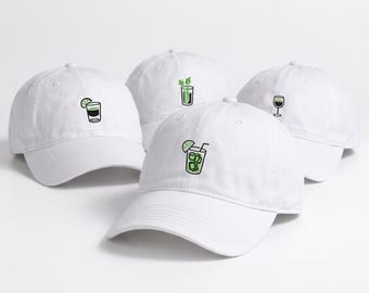 Bachelorette Party Embroidered Hat, Bride Squad Cocktail Cap, Girls Trip Drink Hat, Bach Party Gift, Aperitivo Vacation Hat