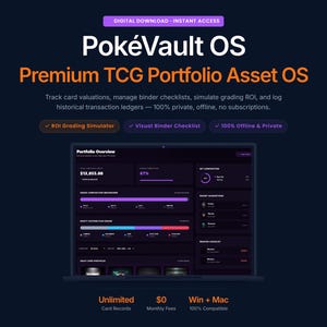 Pokémon TCG Card Tracker App | Offline Collection Inventory, Binder Manager, Sales Log & Grading ROI Dashboard