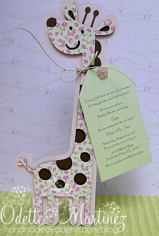 Baby Giraffe Invitations Etsy