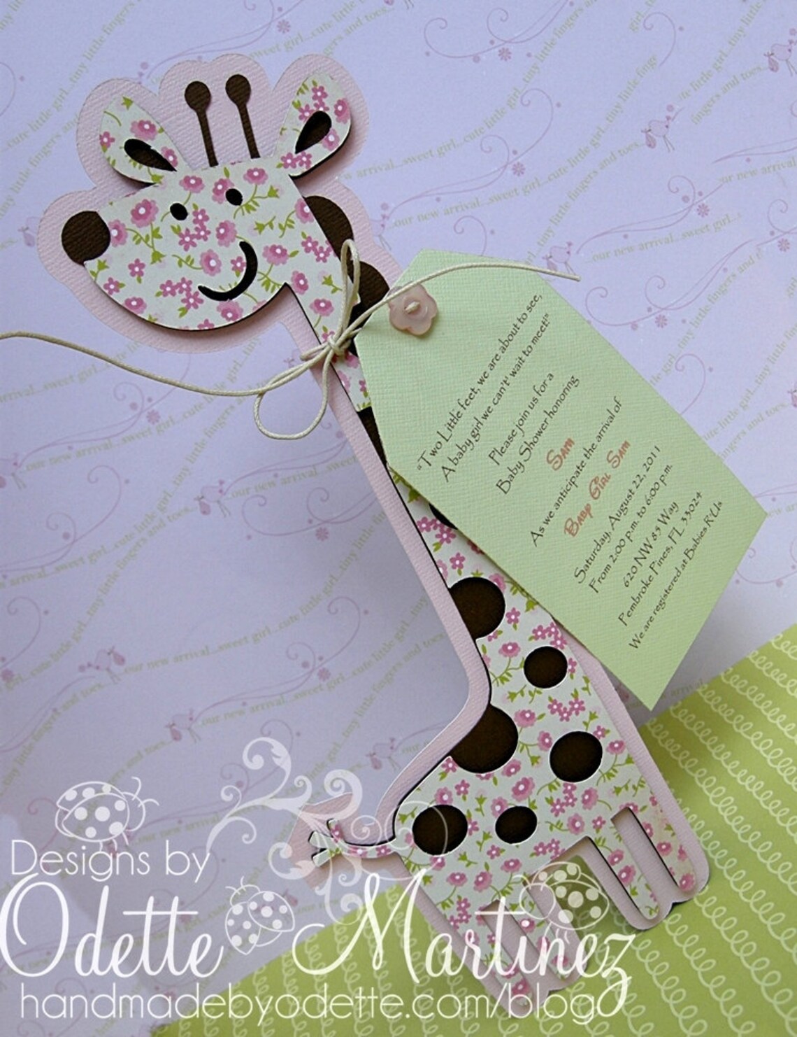 Baby Giraffe Invitations Etsy