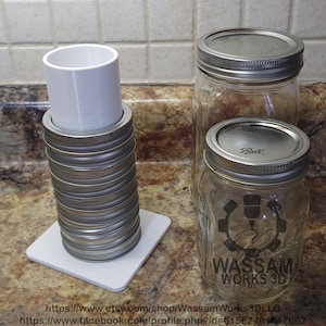 Canning Ring Organizer- 3D Printed Holder for Mason Jar Rings (Wide Mouth or Regular)