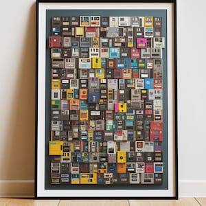 Vintage computerkunst | Retro technologieprint | Computerposter uit de jaren 80 en 90 | Nerd kantoor wanddecoratie | Klassiek cadeau-idee voor pc