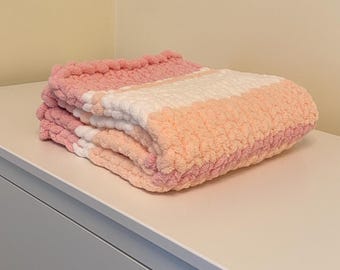 Handmade Chunky Chenille Baby Blanket: Ultra-Soft Bernat Big Yarn