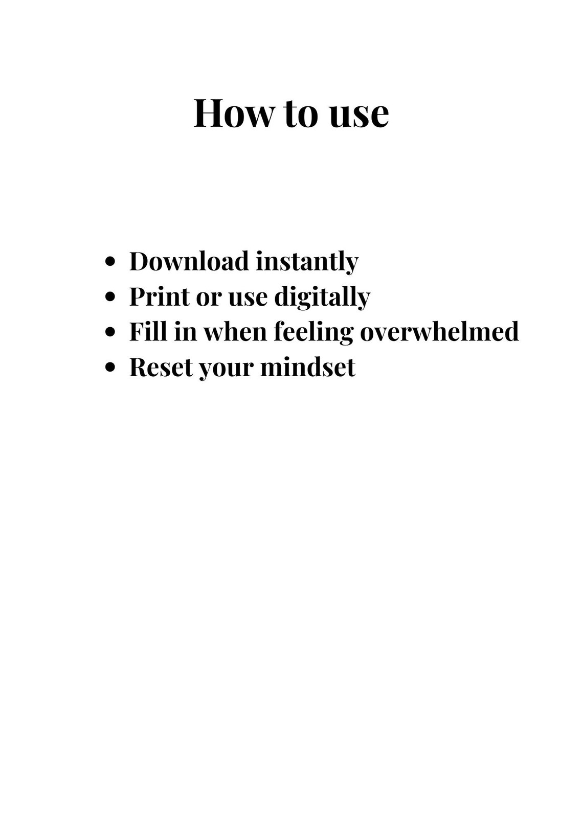 Daily Anxiety Reset Printable | Overthinking Worksheet | Mental Health ...