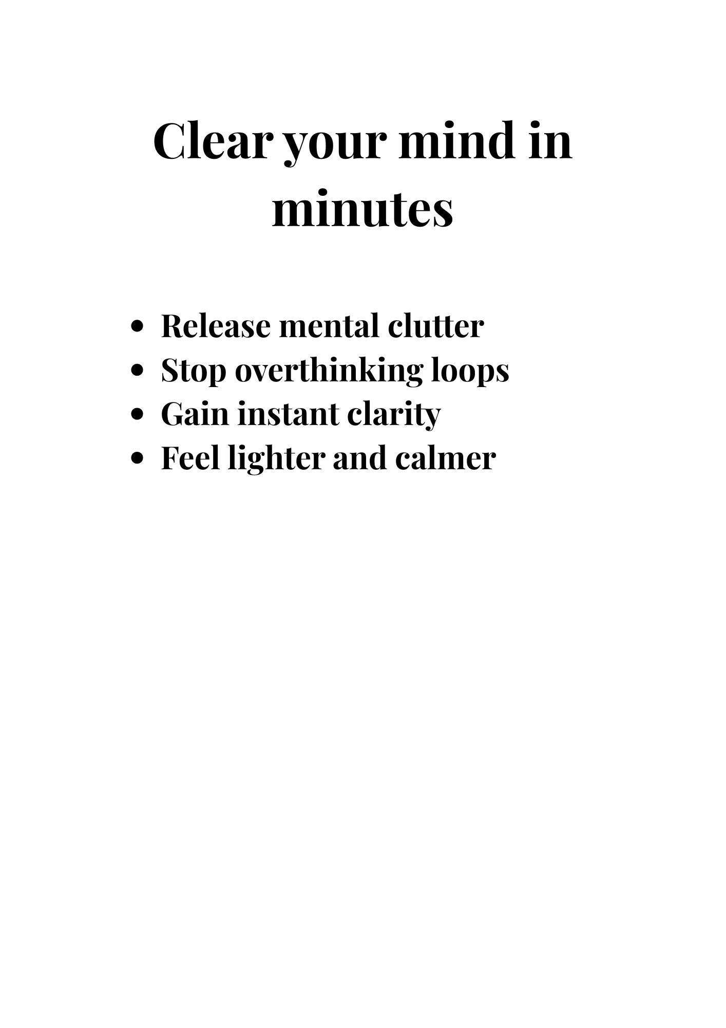 Overthinking Dump Printable | Brain Dump Worksheet | Mental Clarity ...