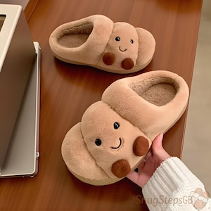 Pantuflas de felpa adorables - Cómodas pantuflas de interior de forro polar / Pantuflas suaves de invierno para mujer y hombre