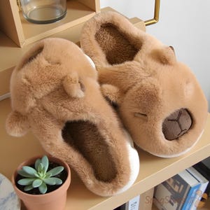 Pantuflas de osito esponjosas – Cómodas pantuflas de casa con forro polar