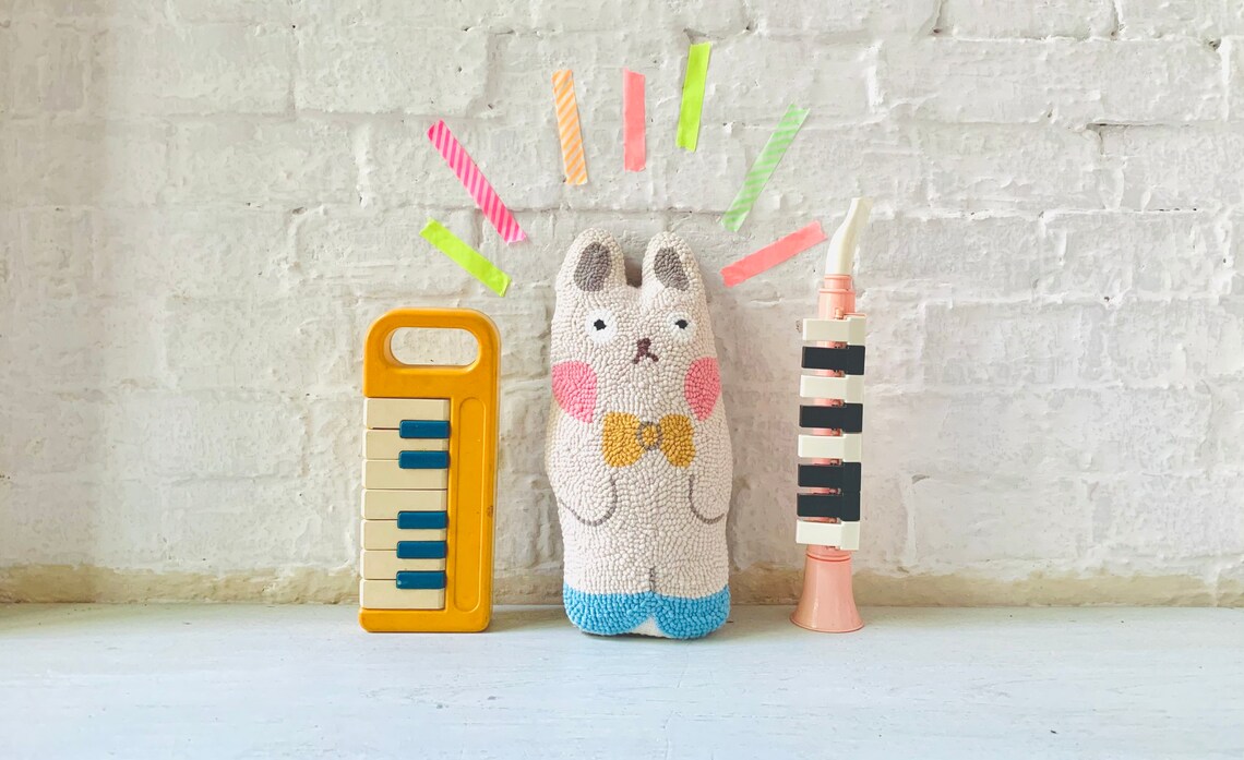 Punch needle pattern stuffed animal pattern stuffed bunny Etsy