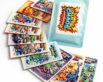 Retro Chaos Blind Box – Collectible Art Card, 3D Printed (Random Pull)