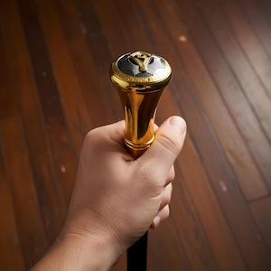 Frimurarstång - Ceremoniell käpp - Frimurare - födelsedagspresent - 93 cm svart