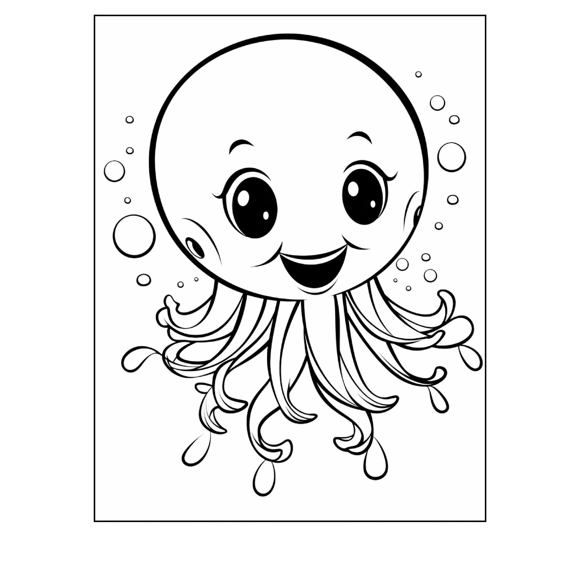 150 Cute Sea Animals Coloring Pages | Instant Download PDF Coloring ...