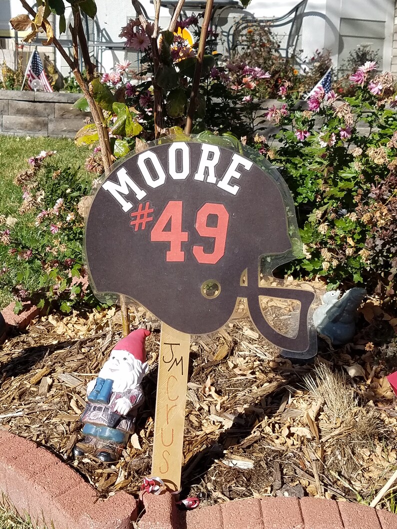 Personalized Football Helmet Yard Sign Any Color You Choose Etsy