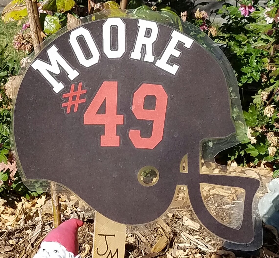 Personalized Football Helmet Yard Sign Any Color You Choose Etsy
