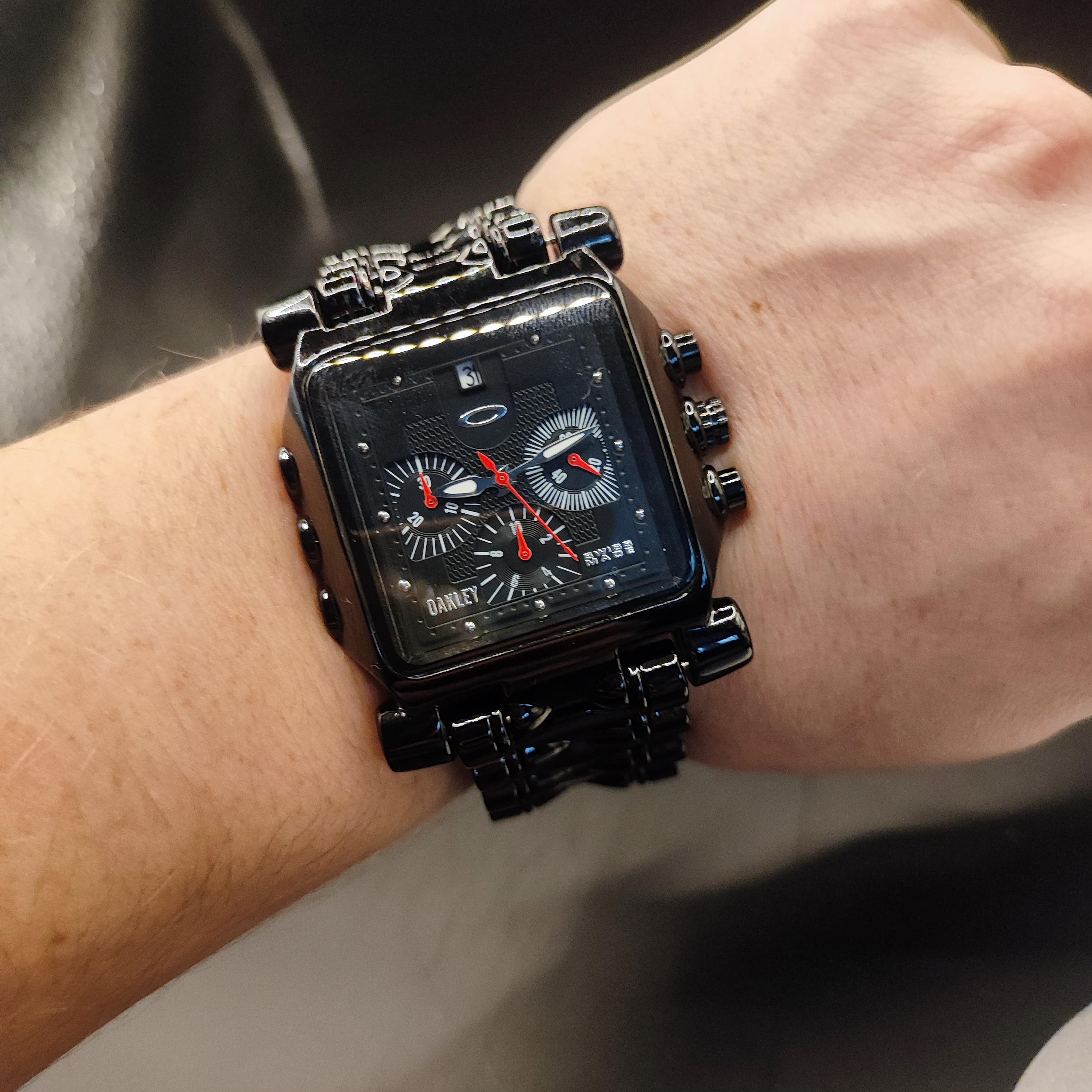 Oakley Minute Machine Inspired Chronograph – Black Steel Square