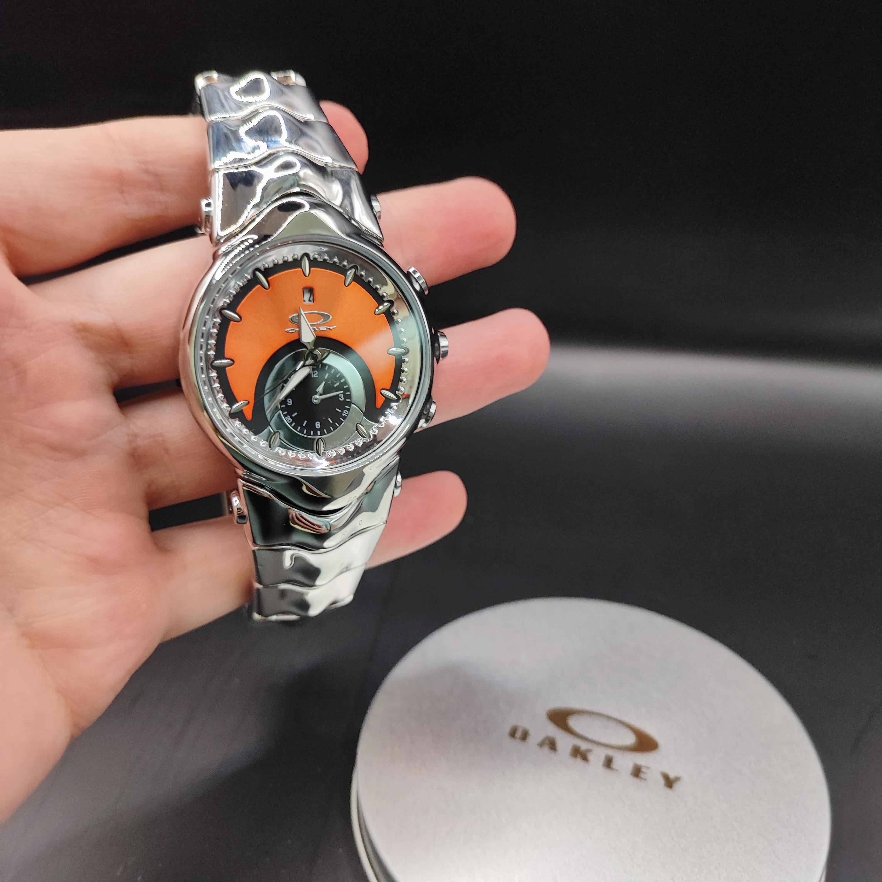 Oakley Hollow Point Style Watch – Futuristic Y2K Orange Dial