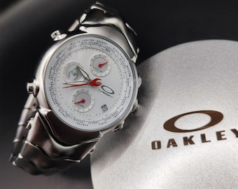 Reloj Oakley GMT World Time – Reloj de pulsera futurista de colección estilo Y2K con múltiples esferas