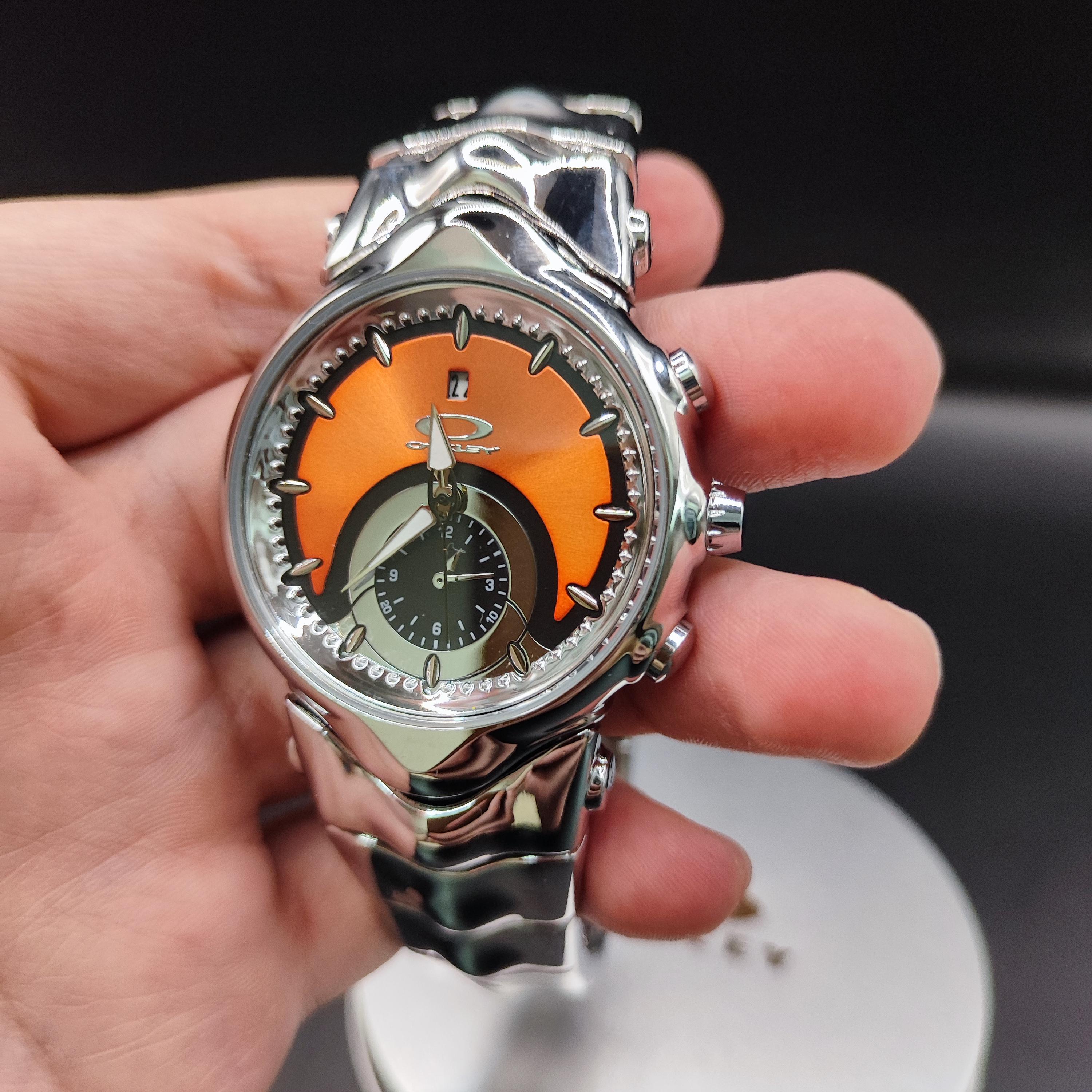 Oakley Hollow Point Style Watch – Futuristic Y2K Orange Dial