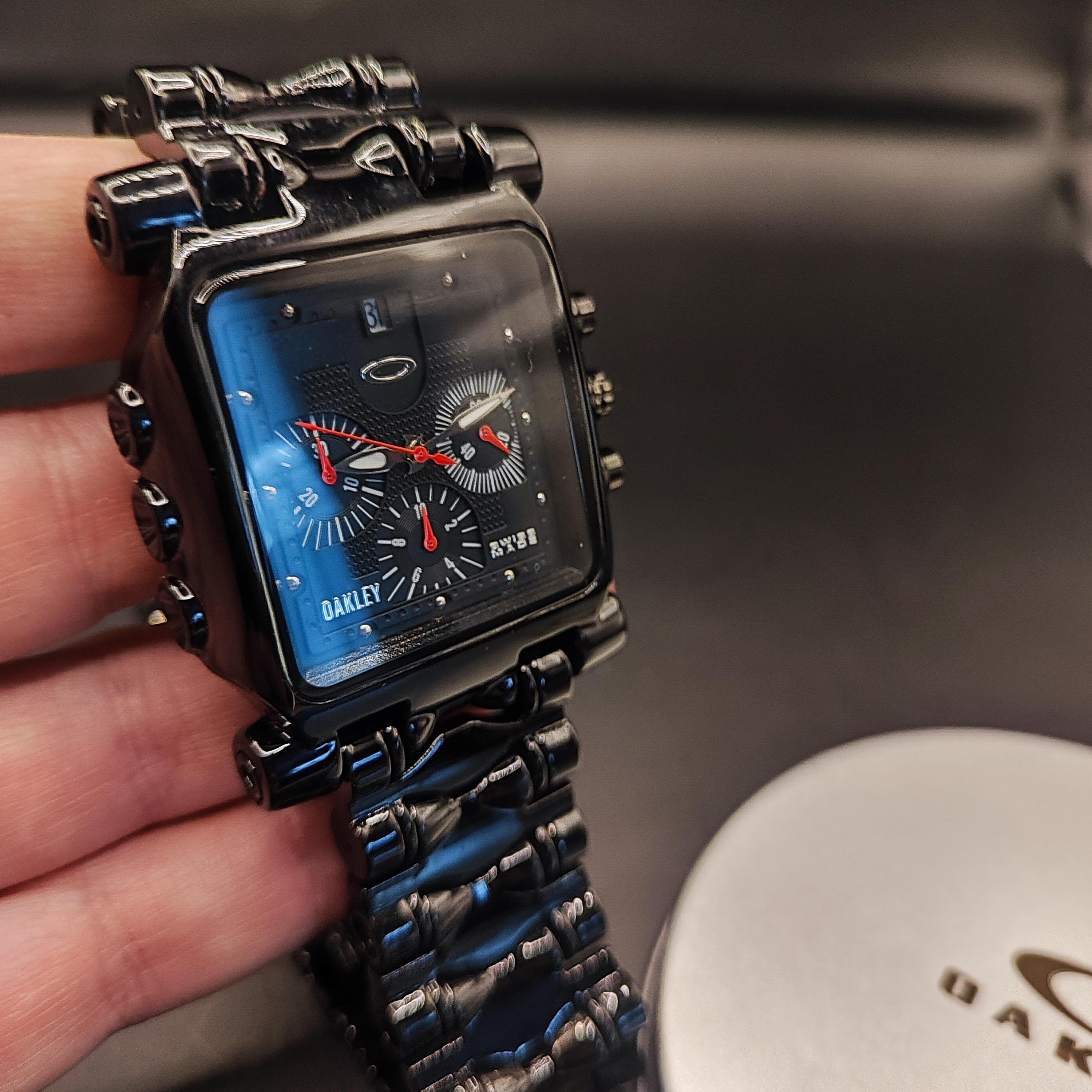 Oakley Minute Machine Inspired Chronograph – Black Steel Square