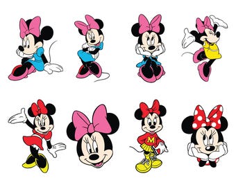 Pink Mouse Svg Png Bundle, Bow Dots Pink, Mouse Polkadots Svg, Birthday Svg, Mouse Birthday Svg, Retro Mouse Svg, Classic Mouse, Dot Bow Svg