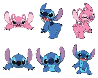 Stitch And Lilo SVG, Stitch svg out-line bundle, Angel svg, stitch clipart, stitch png, lilo Cartoon Svg, stitch svg cricut, silhouette svg,