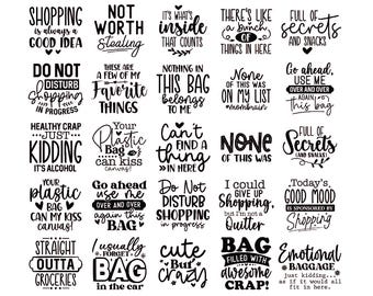 Tote Bag SVG Bundle, Funny Tote Bag Svg, Funny Quotes svg, Tote Bag Png, Tote Bag Sayings, Mom Bag Svg, Market Bag svg, Digital Download