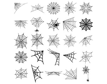 Spider Web Svg Png Bundle, Halloween Svg, Spider Web Vector, Spider Web Clipart, Cobweb Svg, Instant Download, Cut for Cricut, Silhouette