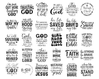 Paquete SVG cristiano, SVG cristiano, SVG religioso, SVG de fe, SVG de Dios, SVG de Jesús, SVG de versículos bíblicos, archivos de corte cristianos, Cricut, PNG, SVG