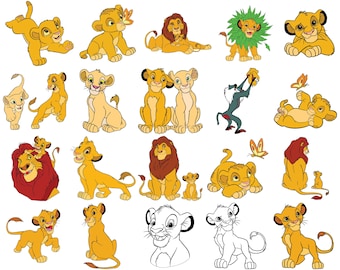 Lion King SVG Mega, Simba Svg for Cricut, Lion King Png, Hakuna Matata Svg for Shirts, Layered Svg Files, Lion King Clipart Instant Download