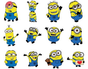 Minion Face Svg Bundle, Minion Svg Bundle, Minions Cricut files, Minions Clipart, Minions Face Clipart, Minion face vector, printable art