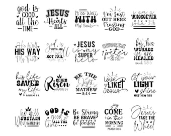 Paquete SVG cristiano, SVG cristiano, SVG religioso, SVG de fe, SVG de Dios, SVG de Jesús, SVG de versículos bíblicos, archivos de corte cristianos, Cricut, PNG, SVG