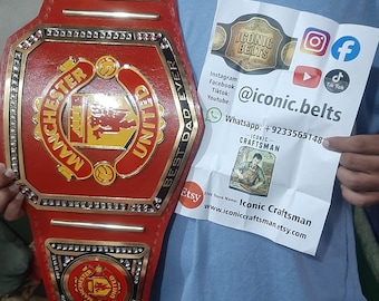 Manchester United Championship Belt, Handmade Football Title Fan Collectible