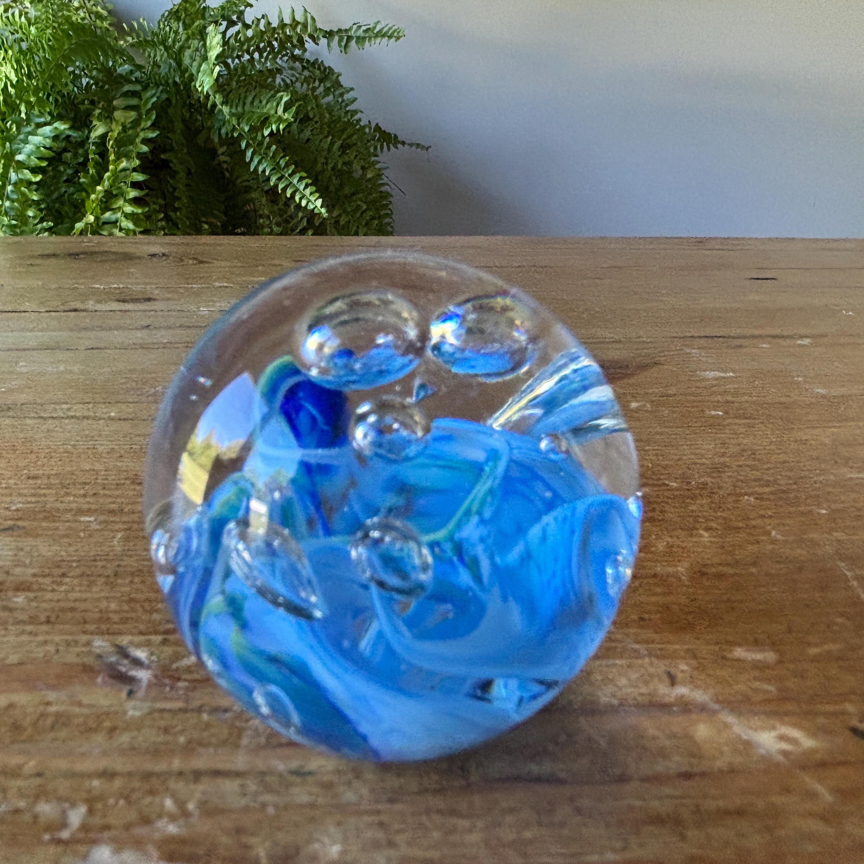 Aazon.co: Vskikris Blue Glass Whale Figurine Collectibles Hand Blown Art Glass Whale Sea - View #8