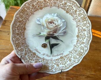 Vintage Bradford Exchange Plate, Remembering Englands Rose Edition