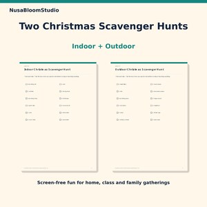 Christmas Activities for Kids Ages 4-12, Printable Scavenger Hunt, Holiday Games Activity Pack PDF image 4