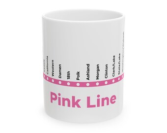 シカゴ ピンクライン トレイン テーマ マグカップ、鉄道