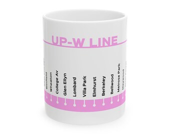 シカゴ UP-W 鉄道路線テーママグカップ、ユニオンパシフィックウエスト、鉄道、旅行