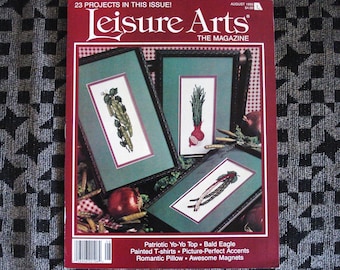 Magazine de point de croix Leisure Arts, août 1995.