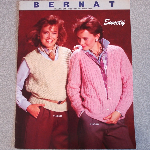 Vintage BERNAT Knitting Leaflet Issue 544 The SWEETY.