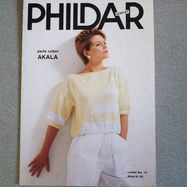 Dépliant vintage PHILDAR sur le tricot, numéro 12.