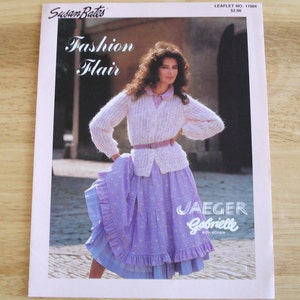 Vintage PATONS Susan Bates Knitting Leaflet, wydanie 17004, FASHION Flair.