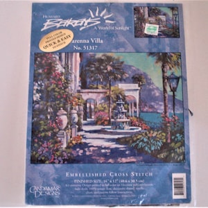 CANDAMAR DESIGNS Needlepoint Counted Cross Stitch Varenna Villa Kit 51317.
