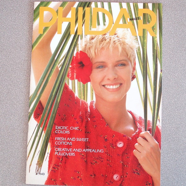 Livret magazine vintage PHILDAR en tricot et crochet, numéro 143.