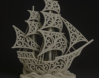 Finely Worked Sterling Silver Filigree Sailing Ship. - Etsy