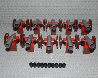 10 cannons for pirates, minifigures, soldiers, knights, NEW