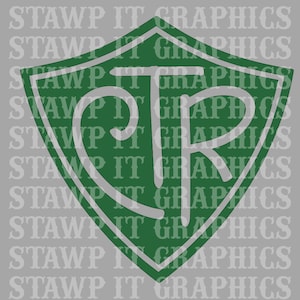 May include: A green shield-shaped graphic with the letters "TPR" in white. The graphic is set against a gray background with the words "STAWP IT GRAPHICS" repeated in a pattern.