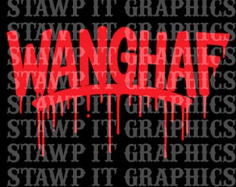 Inappropriate Digital, Distressed WANGHAF Workout Shirt Design, Funny Male Shirt Designs, Humor Boy Party PNG, Far Right Politics Republican