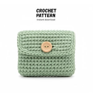 Easy Crochet Mini Pouch Pattern PDF |  | Easy Beginner Croch Handmade Small Bag Gift