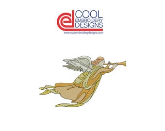 Christmas Angel Embroidery Design – Holiday Winter Stitch Pattern (Instant Download)