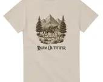 Vintage style Cowboy on horseback heavy cotton t-shirt